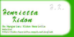 henrietta kidon business card